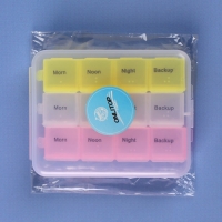 Таблетница - органайзер, английские буквы, утро/день/вечер/ночь, 3 контейнера по 4 секции, цвет МИКС Таблетница - органайзер, английские буквы, утро/день/вечер/ночь, 3 контейнера по 4 секции, цвет МИКС