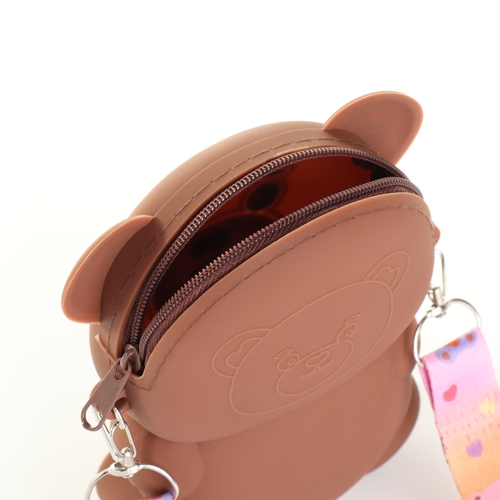 Сумка детская для девочки на молнии «Выбражулька», цвет коричневый Сумка детская для девочки на молнии «Выбражулька», цвет коричневый