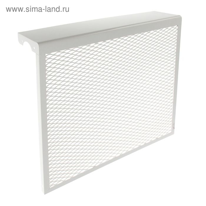 Экран на чугунный радиатор, 590 х 610 х 142 мм, 6 секций, металлический, белый Экран на чугунный радиатор, 590 х 610 х 142 мм, 6 секций, металлический, белый