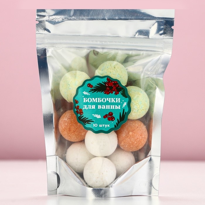 Подарочный набор косметики, бомбочки для ванны, 10 х 10 г, Новый Год Подарочный набор косметики, бомбочки для ванны, 10 х 10 г, Новый Год