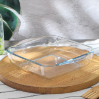 Лоток квадратный из жаропрочного стекла для запекания Borcam, 2 л, 256&times;220 мм