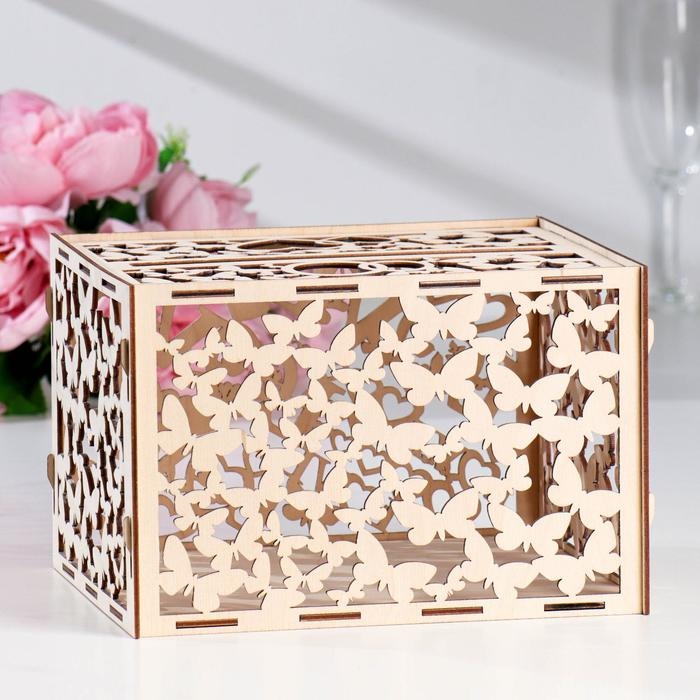 Свадебный банк "Love", дерево, сборный, 24х19,5х16 см