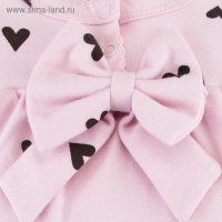 Платье-боди Крошка Я "Сердечки", розовый, рост 80-86 см Платье-боди Крошка Я "Сердечки", розовый, рост 80-86 см
