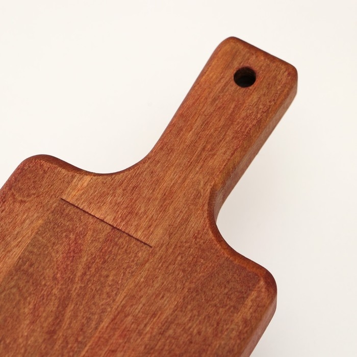 Доска разделочная для подачи и сервировки с ручкой, на ножках, 38&times;10&times;6 см, берёза