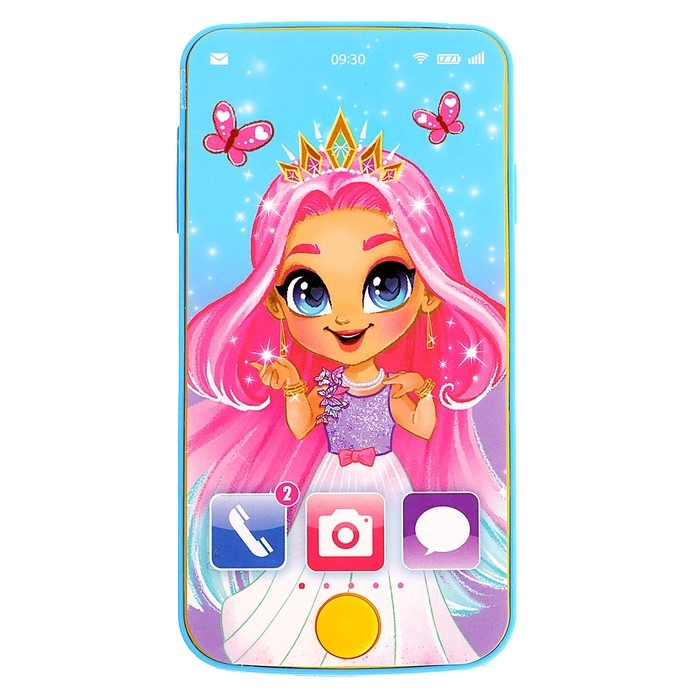 Телефон музыкальный «Принцессе», звук, цвет розовый, МИКС Телефон музыкальный «Принцессе», звук, цвет розовый, МИКС