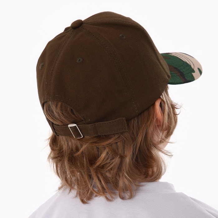 Кепка детская для мальчика &laquo;A&raquo;, цвет коричневый, р-р 52-54, 5-7 лет