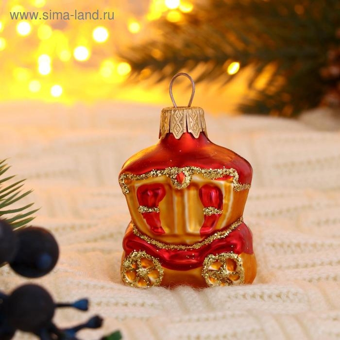 Ёлочное украшение Ёлочное украшение "Карета"6 см