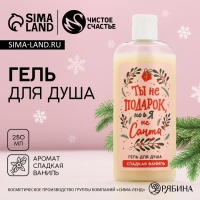 Гель для душа «Ты не подарок, но и я не Санта», 250 мл, аромат сладкой ванили, Новый Год Гель для душа «Ты не подарок, но и я не Санта», 250 мл, аромат сладкой ванили, Новый Год