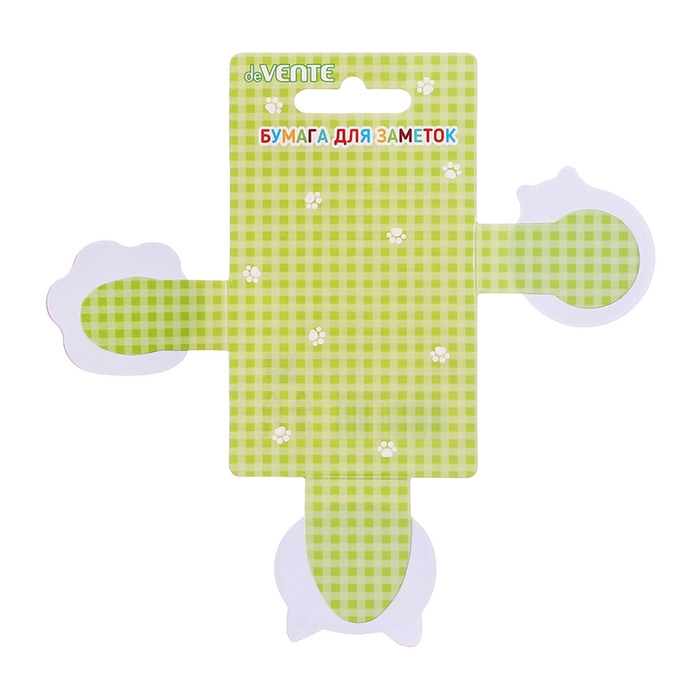 Набор клейкой бумаги для заметок "deVENTE. Kitty" 45x45 мм, 3x20 листов, офсет 80 г/м&sup2;, печать 4+0, ассорти форм, 3 дизайна, в картонном блистере и пластиковом пакете с европодвесом