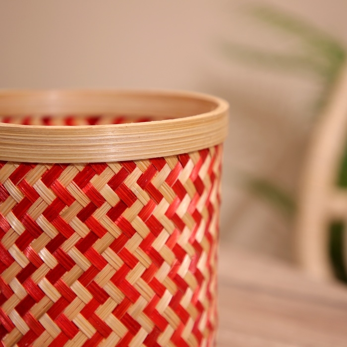 Корзинка плетёная, из бамбука 15х15х15 см