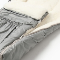 Конверт детский на меху, цвет серый, рост 56-62 см