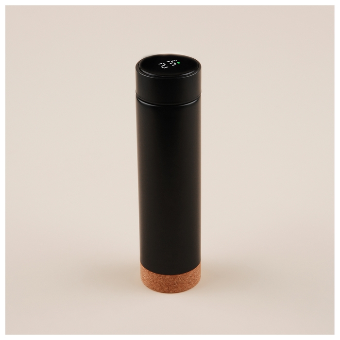 Термос с термометром Sima-Land Home, 500 мл, цвет чёрный Термос с термометром Sima-Land Home, 500 мл, цвет чёрный