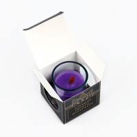 Ароматическая свеча в стекле &laquo;Цветочные поля&raquo;, с соевым воском: лаванда, 6 х 5 х 5 см.