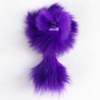 Мышь из натурального меха, до 11 см с хвостом, фиолетовая Мышь из натурального меха, до 11 см с хвостом, фиолетовая