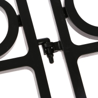 Ограждение декоративное, 32 × 300 см, 6 секций, пластик, чёрное Ограждение декоративное, 32 × 300 см, 6 секций, пластик, чёрное