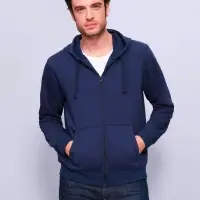 Толстовка мужская на молнии с капюшоном Spike Men, темно-синяя, размер M Толстовка мужская на молнии с капюшоном Spike Men, темно-синяя, размер M