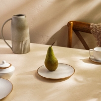 Тарелка обеденная фарфоровая SL Home «Волна в камне», d=20,5 см, цвет белый Тарелка обеденная фарфоровая SL Home «Волна в камне», d=20,5 см, цвет белый