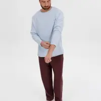 Лонгслив унисекс Siluetti Fuori, светло-голубой, размер S/M