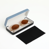 Футляр для очков на хлопушке, длина 16 см, цвет серый Футляр для очков на хлопушке, длина 16 см, цвет серый