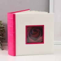Фотоальбом на 200 фото "Бело-розовый" 10х15 см
