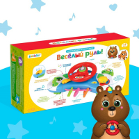 Музыкальный руль-подвеска &laquo;Весело рулим!&raquo;, звук, свет, цвета МИКС