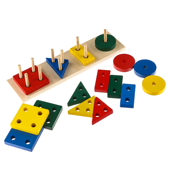 Пирамидка логическая «Фигуры», окрас глянцевый Пирамидка логическая «Фигуры», окрас глянцевый