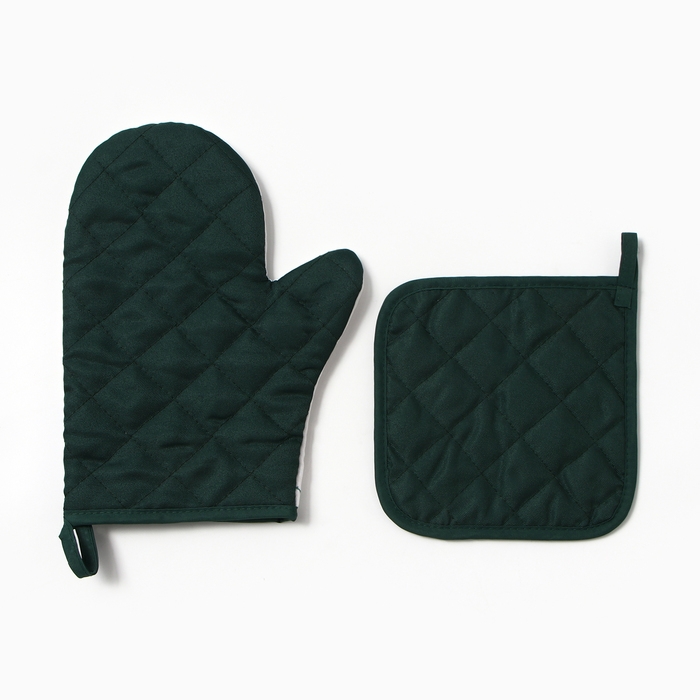 Набор кух."Алоэ вера" варежка-прих.20х27см, прихватка 17х17см 100% п/э