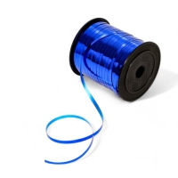 Лента для декора и подарков, синий, металлизированная, 0,5 см х 250 м Лента для декора и подарков, синий, металлизированная, 0,5 см х 250 м