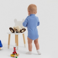 Боди-водолазка детская MINAKU, цвет пыльно-голубой, рост 86-92 см