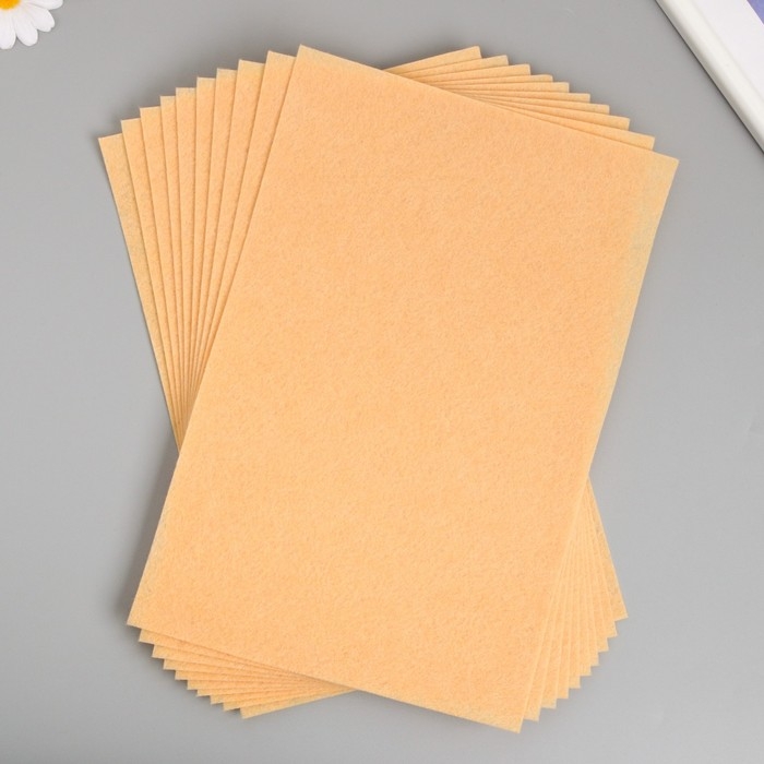 Фетр жесткий 1 мм "Бежевый" набор 10 листов формат А4