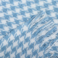 Плед Римский 140х200см, голубой, хл80%, пэ20%, 320г/м