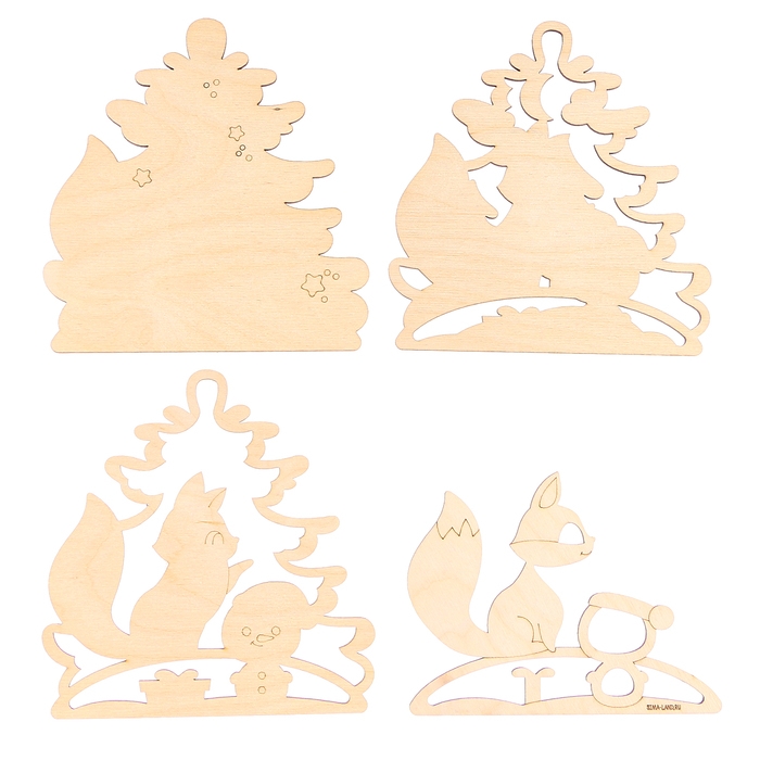 Новогодний набор для творчества. Роспись по дереву &laquo;Новый год! Ёлочка&raquo;
