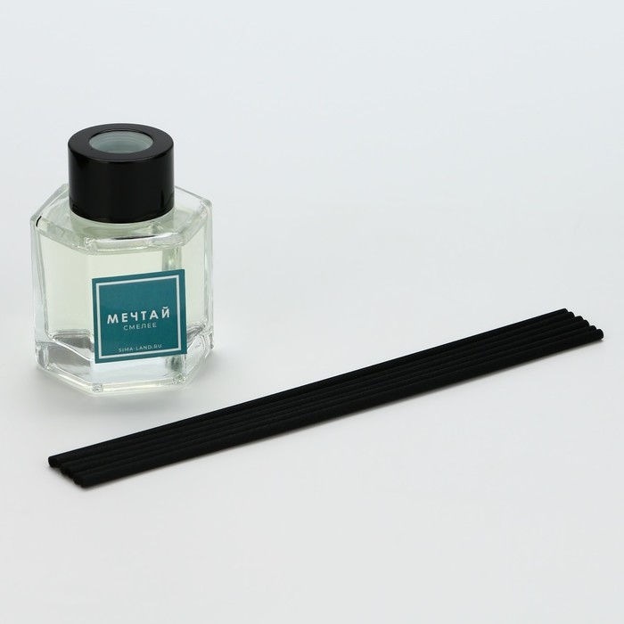 Диффузор ароматический палочки, ароматизатор для дома 50 мл. &laquo;Аромадиффузор: Расцветай от счастья&raquo;, аромат орхидея, 10,2 х 19,6 х 5,2 см.