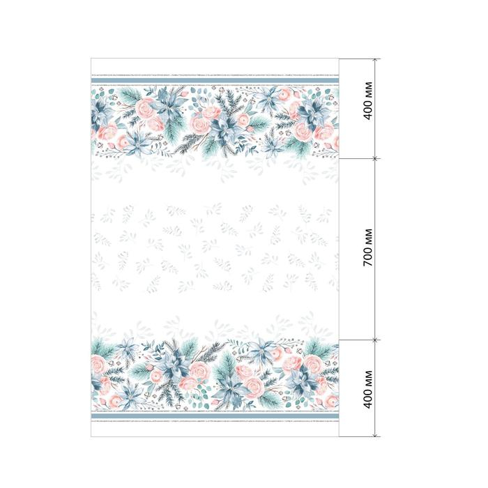 Скатерть "Этель" Christmas flowers 149х180см с ГМВО, 100%хл, 190г/м2