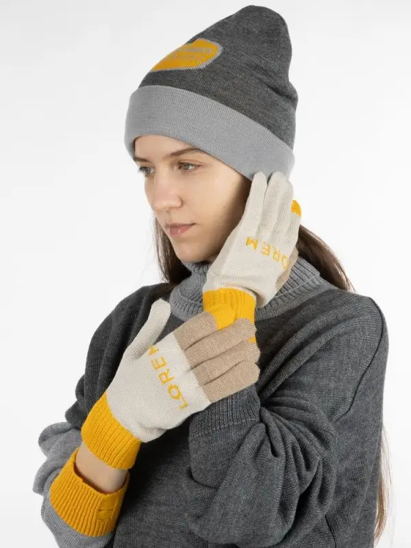 Перчатки вязаные Guanti на заказ, полушерсть, размер S/M