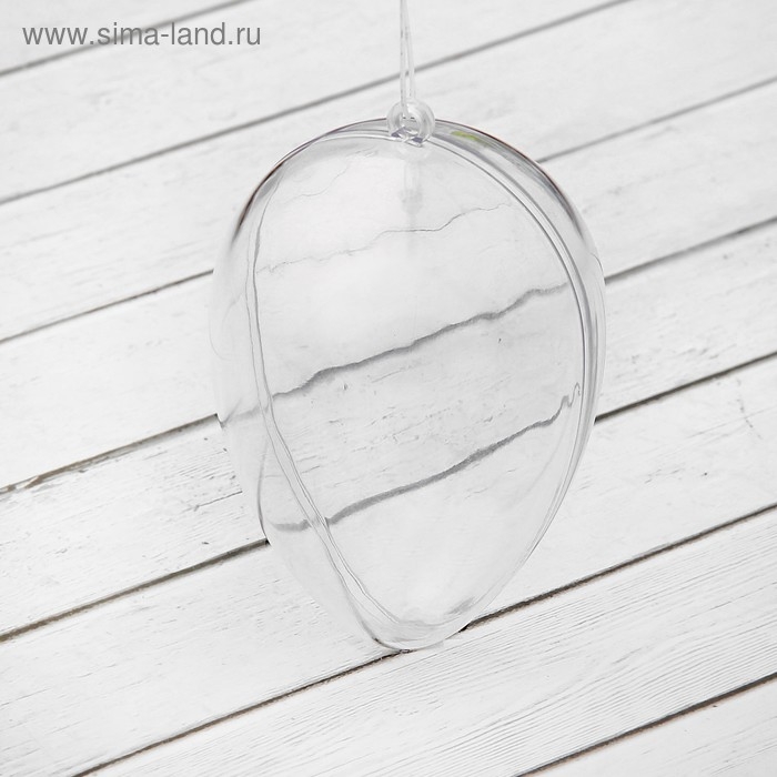 Заготовка - подвеска, раздельные части &laquo;Яйцо&raquo;, размер собранного: 6.2 &times; 6.2 &times; 9 см