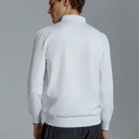 Рубашка поло мужская с длинным рукавом Terrazzo, белая, размер 2XL/3XL Рубашка поло мужская с длинным рукавом Terrazzo, белая, размер 2XL/3XL