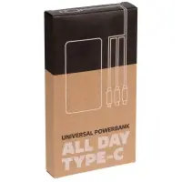 Аккумулятор Uniscend All Day Type-C 10000 мAч, белый Аккумулятор Uniscend All Day Type-C 10000 мAч, белый