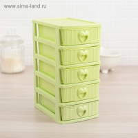 Мини - комод для мелочей 5 секций &laquo;Забота&raquo;, 13&times;9&times;18,5 см, цвет МИКС