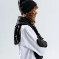 Шарф Fleecy, черный