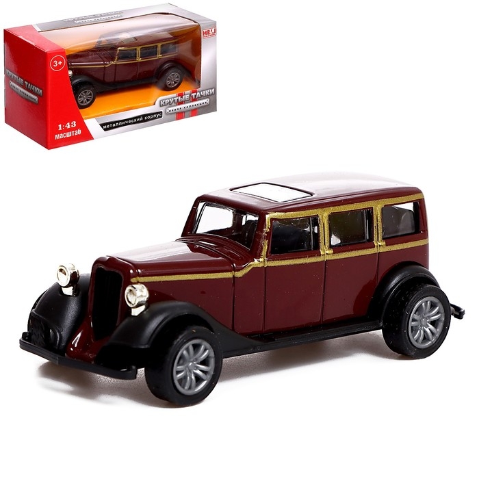 Машина металлическая &laquo;Ретро&raquo;, масштаб 1:43, инерция, МИКС