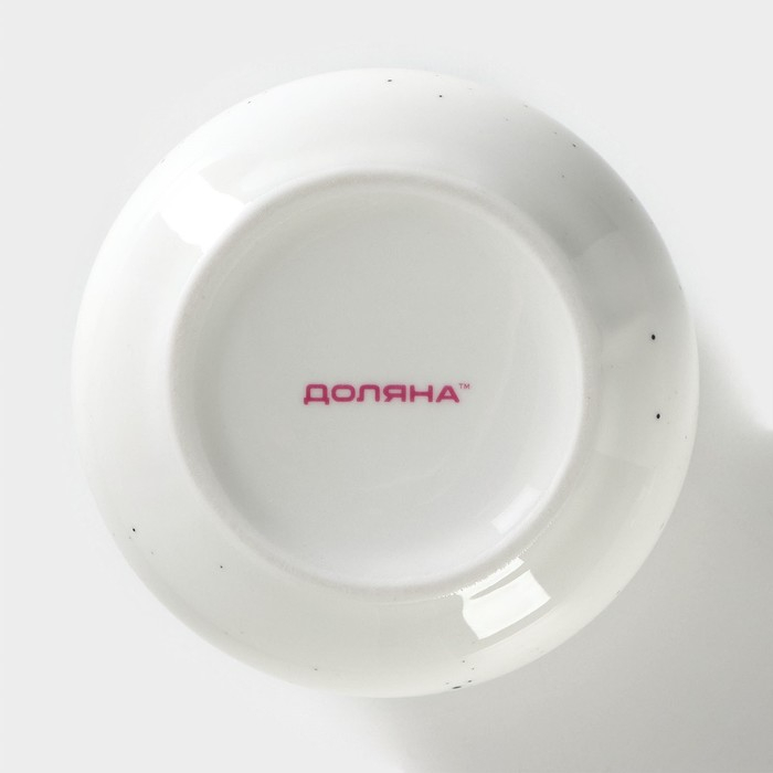 Сахарница фарфоровая с ложкой Доляна &laquo;Млечный путь&raquo;, 330 мл, цвет белый в крапинку