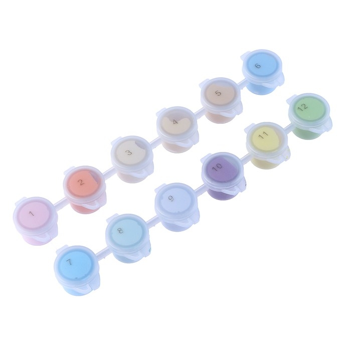 Набор акриловых красок &laquo;&lrm;Нежность&raquo;&lrm;, 12 цветов