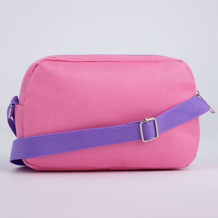 Сумка детская текстильная, 2 кармана, 22х14х6см, Сумка детская текстильная, 2 кармана, 22х14х6см, "Зайка с цветами"