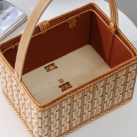 Корзина для хранения Доляна Nature, 19&times;14&times;12, бамбук