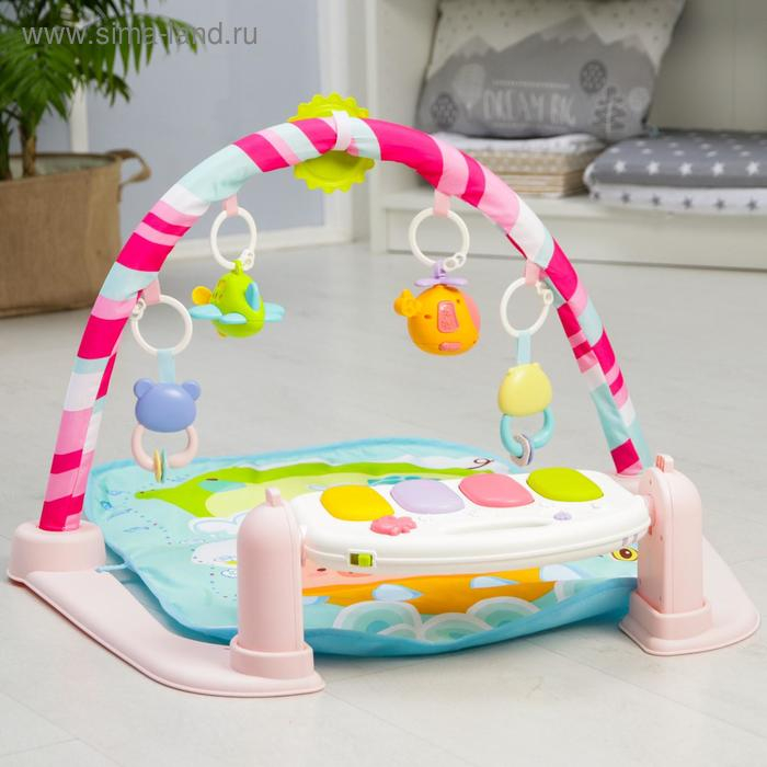 Развивающий музыкальный коврик «Слонята», 72х45 см. Развивающий музыкальный коврик «Слонята», 72х45 см.