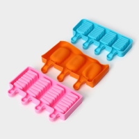 Набор форм для мороженого Доляна «Венеция», 3 шт, силикон, 19×11 см Набор форм для мороженого Доляна «Венеция», 3 шт, силикон, 19×11 см