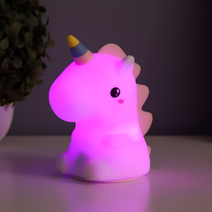 Ночник-мякиш Ночник-мякиш "Единорог" LED USB АКБ белый 9,5х13х14,5 см