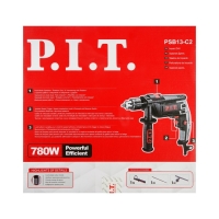 Дрель ударная P.I.T. PSB13-C2, 780 Вт, ЗВП 13 мм, 3000 об/мин, 48000 уд/мин, 25 Нм Дрель ударная P.I.T. PSB13-C2, 780 Вт, ЗВП 13 мм, 3000 об/мин, 48000 уд/мин, 25 Нм
