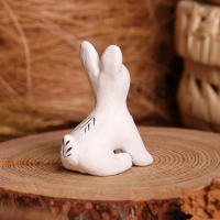 Сувенир «Зайка», белый, серый, 3,5×4×5,5 см, каргопольская игрушка, микс Сувенир «Зайка», белый, серый, 3,5×4×5,5 см, каргопольская игрушка, микс